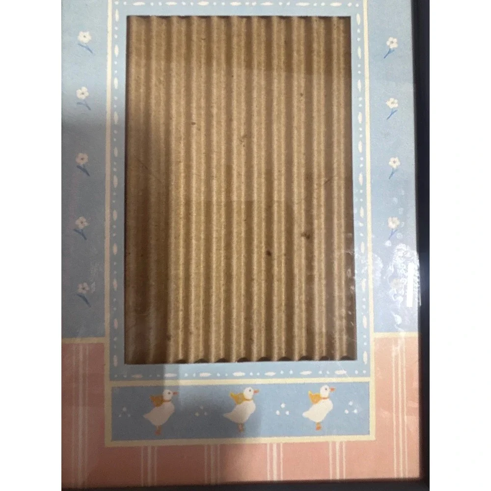 Vintage Blue Goose Floral Photo Frame Country Cottage Nursery Decor 6x8